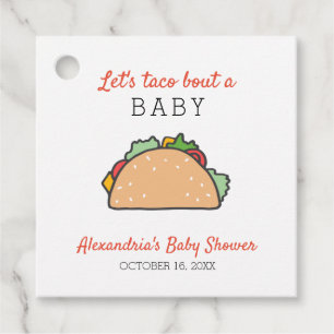 Cute Let's Taco Bout A Baby Shower Fiesta Favour Tags