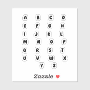 Cute Letter Alphabet Sticker   letter sticker 
