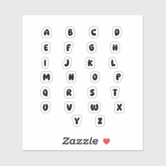 Cute Letter Alphabet Sticker | letter sticker 