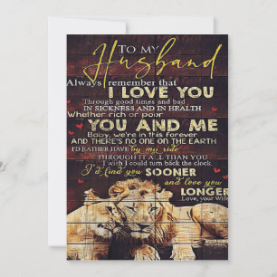 Cute Letter For Husband   Family Decoration   Holiday Card