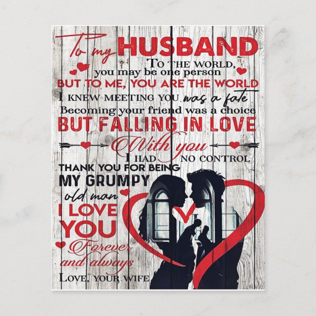 Cute Letter for Husband | To My Husband Present (Front)