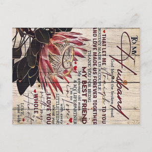 Cute Letter To Husband Cool Design Gift Announcement Postcard