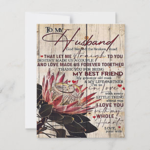 Cute Letter To Husband Cool Design Gift Invitation