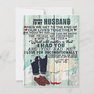Cute Letter To Husband   Cool Design Gift   Invitation