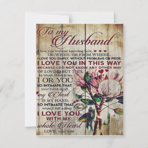Cute Letter To Husband Lovely Gift Father Day Invitation