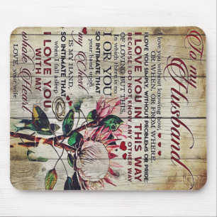 Cute Letter To Husband   Lovely Gift   Father Day Mouse Mat