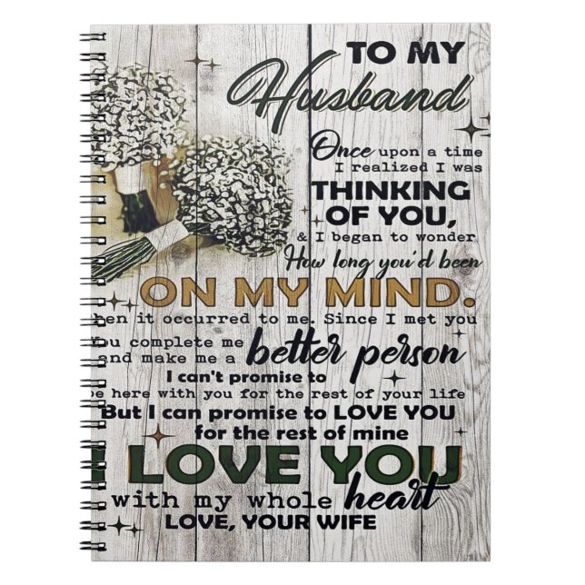 Cute Letter To Husband | Lovely Gift | Father Day Notebook (Front)