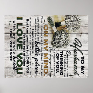 Cute Letter To Husband   Lovely Gift   Father Day Poster