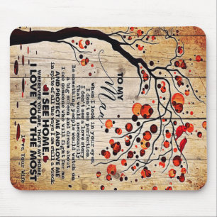 Cute Letter To Husband Lovely Gift For Husband Mouse Mat