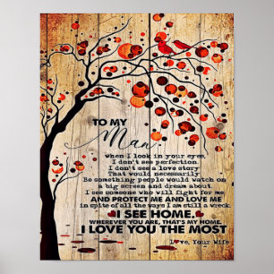 Cute Letter To Husband   Lovely Gift For Husband Poster