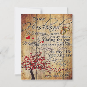 Cute Letter To Husband   Lovely Gift   Invitation