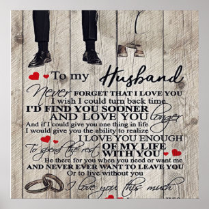 Cute Letter To Husband Lovely Gift Poster