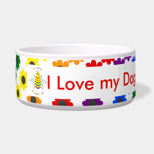 Cute LGBT Proud Rainbow Bee and Flowers Custom
