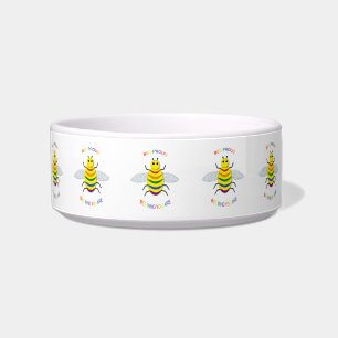 Cute LGBT Proud Rainbow Bee Bowl