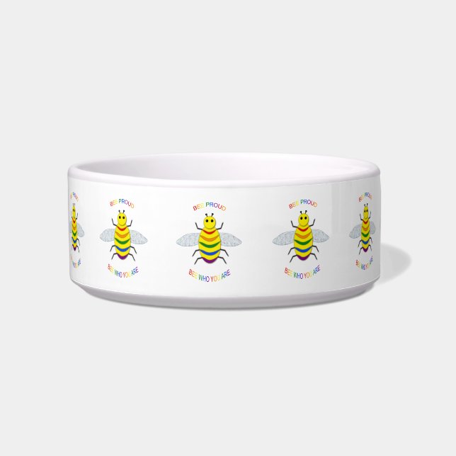 Cute LGBT Proud Rainbow Bee Bowl (Front)