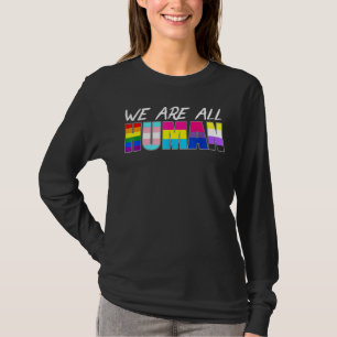 Cute Lgbt Rainbow Human Pride Flag Lesbian Gay Plu T-Shirt