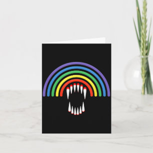 Cute Lgbtq Vamre Lgbt Halloween Ghost Rainbow Gay  Card