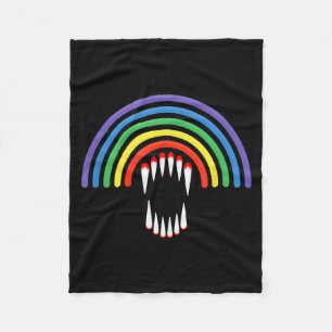 Cute Lgbtq Vamre Lgbt Halloween Ghost Rainbow Gay  Fleece Blanket