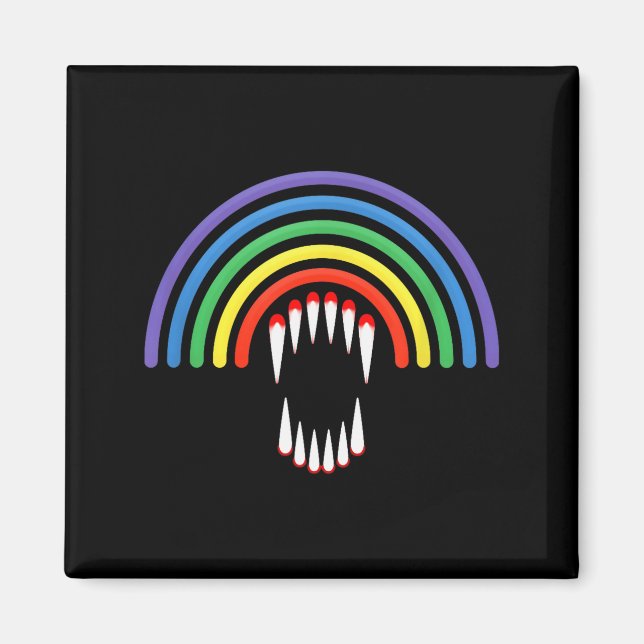 Cute Lgbtq Vamre Lgbt Halloween Ghost Rainbow Gay  Magnet (Front)