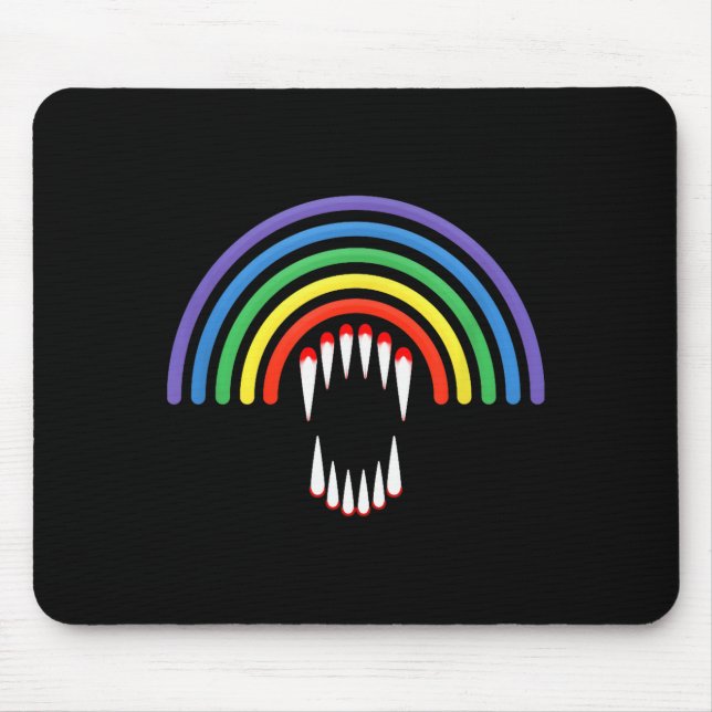 Cute Lgbtq Vamre Lgbt Halloween Ghost Rainbow Gay  Mouse Mat (Front)