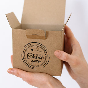 Cute Lhama Thank You  Rubber Stamp