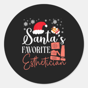 Cute Licensed Esthetician Skincare Beautician Chri Classic Round Sticker
