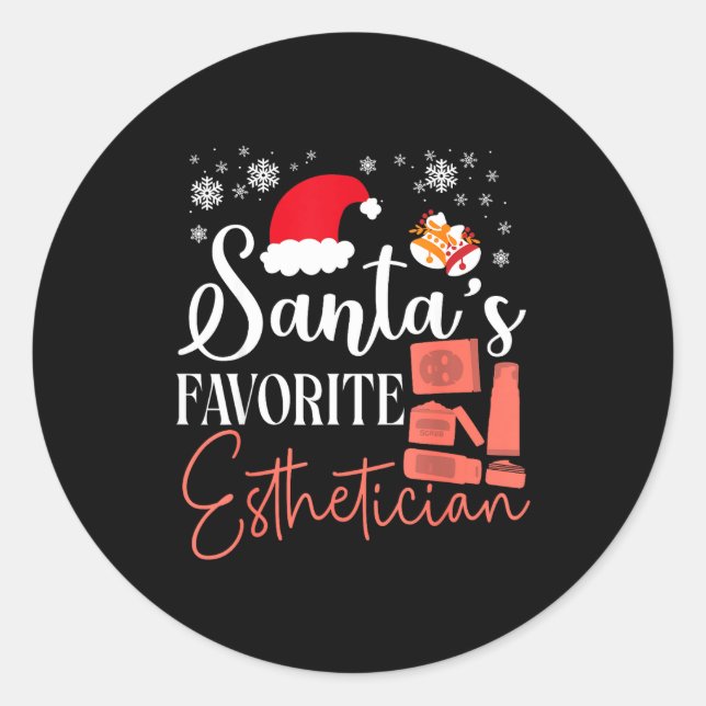 Cute Licensed Esthetician Skincare Beautician Chri Classic Round Sticker (Front)