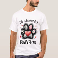 Cute "Life is Pawsitively Meowvelous" Cat Paw ✨🐾❤