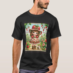 Cute Life Is Sweet Strawberry Cake Vintage Berry G T-Shirt