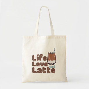 Cute Life Love and Latte Tote Bag