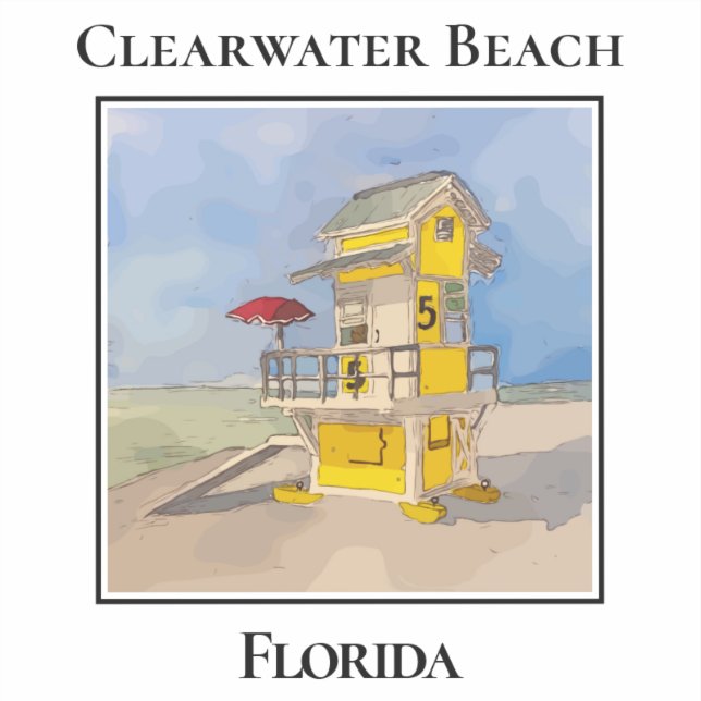 Cute Lifeguard Tower, Clearwater Beach Florida (Front)