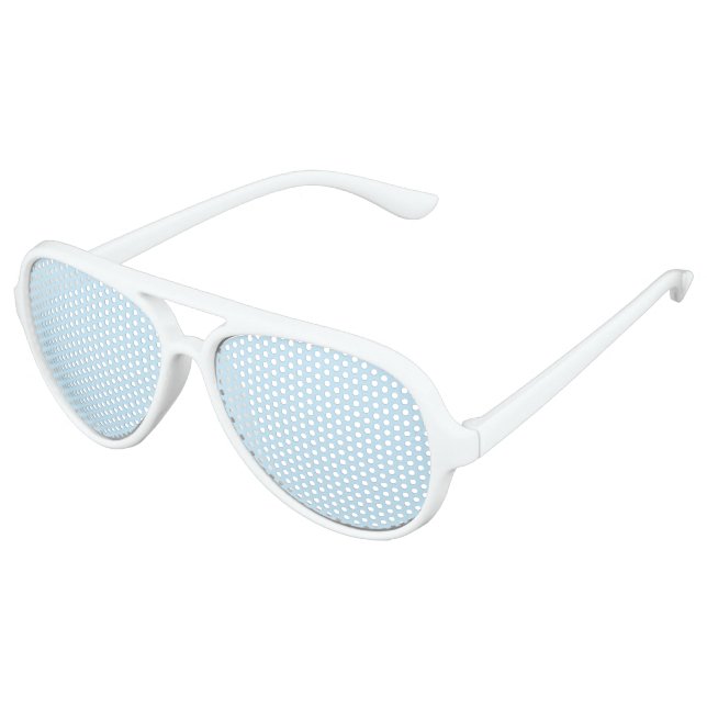 Cute light blue Baby Boy Shower gender reveal fun Aviator Sunglasses (Angled)