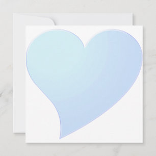Cute light blue big heart Valentine's day card
