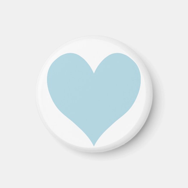 Cute Light Blue Heart Magnet (Front)
