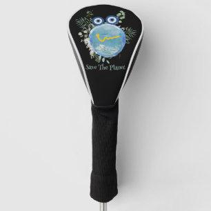 Cute Light Blue Save The Planet Collection  Golf Head Cover
