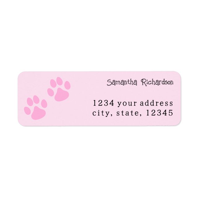 Cute Light Pink Animal Pawprint (Front)