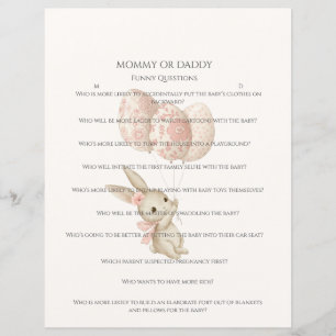 Cute Light Pink Baby Bunny Guessing Game