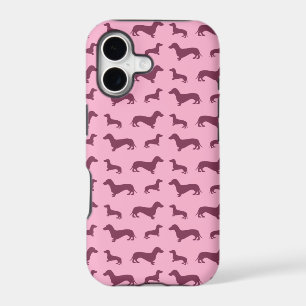 Cute light pink dachshund pattern
