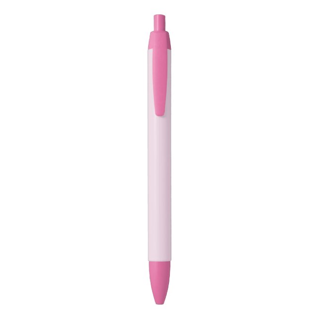 Cute light pink minimalist pattern gifts favours black ink pen (Back (Vertical))