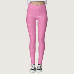 Cute Light Pink, Pink & Hot Pink Stripes Leggings