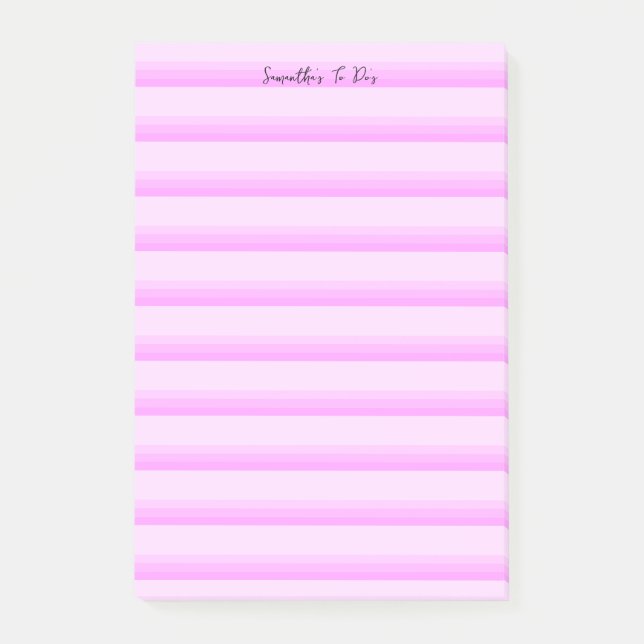 Cute Light Pink Stripe To Do With Lines Custom Post-it Notes (Front)