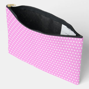 Cute Light Pink With Little White Dots Accessory Pouch