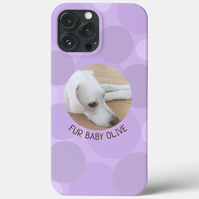 Cute Light Purple Polka Dot Spotted Circles Design Case-Mate iPhone Case (Back)