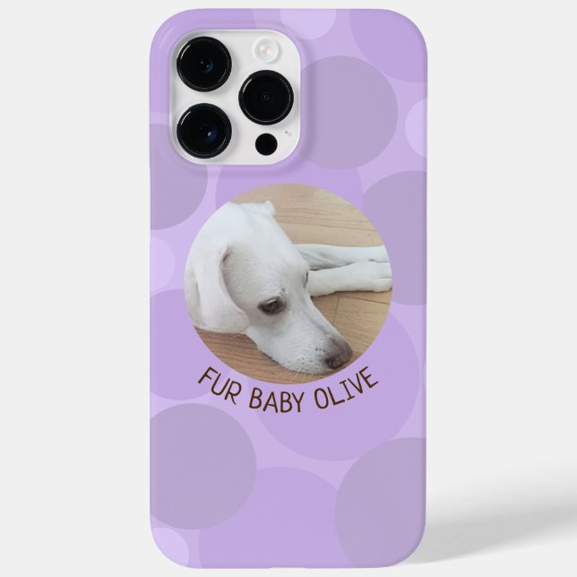 Cute Light Purple Polka Dot Spotted Circles Design Case-Mate iPhone Case (Back)