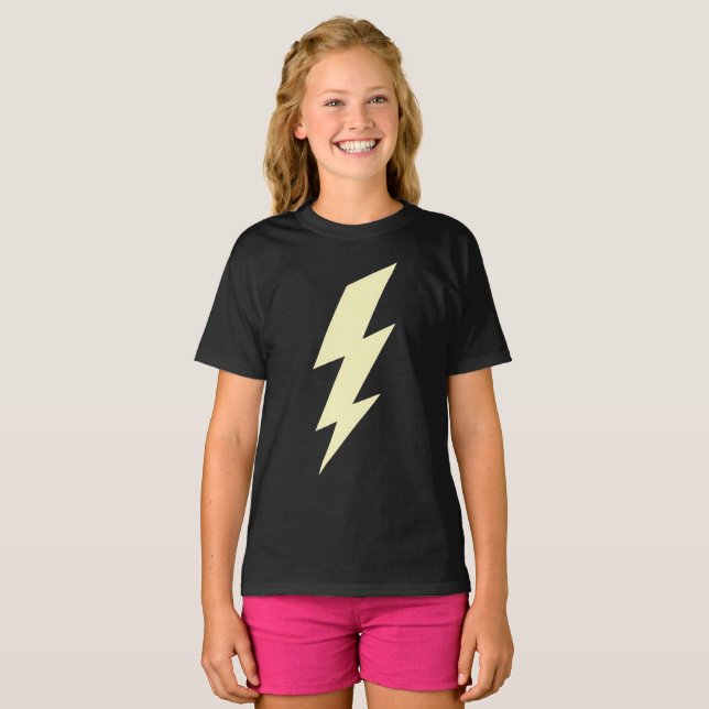 Cute Lightening Flah Tee, Cool kids Graphic Shirt (Front Full)