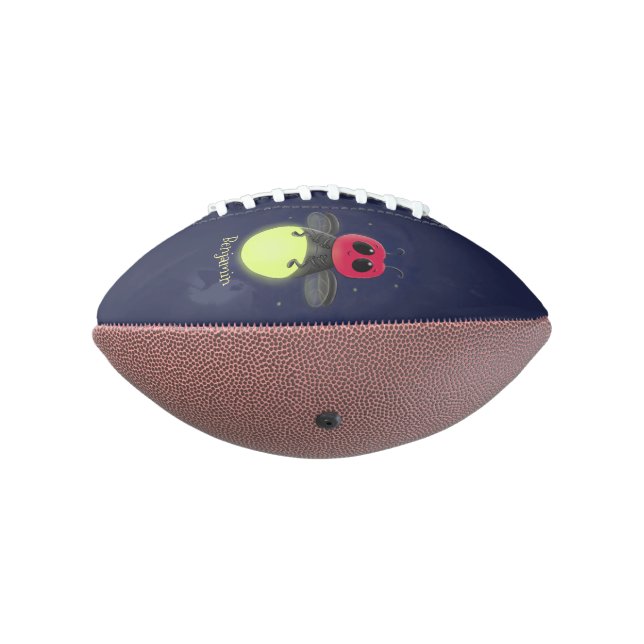 Cute lightning bug firefly cartoon illustration american football (Rotated 270)