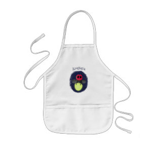 Cute lightning bug firefly cartoon illustration kids apron