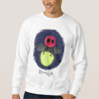 Cute lightning bug firefly cartoon illustration