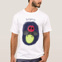 Cute lightning bug firefly cartoon illustration