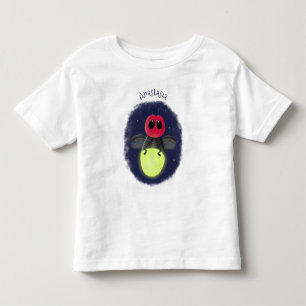 Cute lightning bug firefly cartoon illustration toddler T-Shirt
